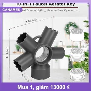【CANAMEK】 1 cái vòi nước Aerator Key 10 trong 1 ABS vòi Aerator công cụ loại bỏ cho Threaded Aerator Aerator với nhà ở Cut Edge & vòng