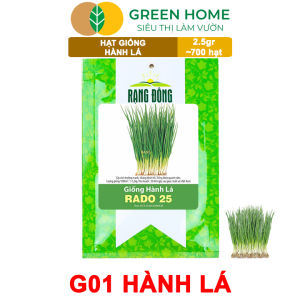 Hạt Giống Hành Lá Greenhome Gói 2.5gr~700 hạt Dễ Trồng Quanh Năm Nảy Mầm Cao Thu Hoạch Nhanh Năng Suất Cao G01