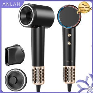 ANLAN Hair Dryer Unique 120000RPM Brushless Motor 100 Million Negative Ions Dries Fast and Intelligent Temperature Control for Home Salon Travel Series PRO