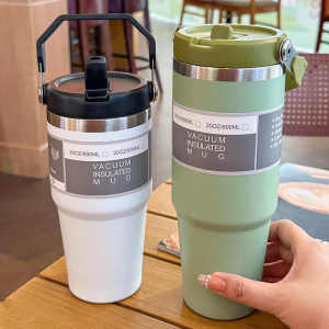 20oz/30oz Thermal Water Bottle With Straw Stainless Steel Car Coffee Mug Keeps Cold and Heat Thermal Mug Tumbler Vacuum Flasks2026