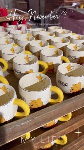 5pcs Ceramic Tableware Set  Bowl Plate Cup Spoon Chopsticks  Cute Cartoon Dinnerware Gift Set