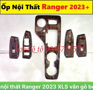 Ốp Nội Thất Xe Ford Ranger 2026-26 Mẫu Vân Gỗ Bóng Bản XLS Số Tự Động Cao Cấp Thiết Kế Nhựa ABS Sẵn Keo Dán 3M