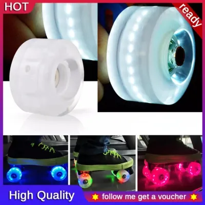 Orangesky 1pcs Luminous Light Up Roller Skate Wheels with Bearings Roller Skates Accessories
