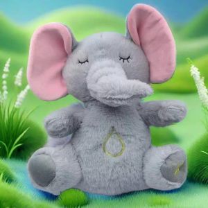 ตุ๊กตา 33เซนติเมตรฟิชเชอร์ราคากระต่ายหายใจเคลื่อนไหวดนตรีตุ๊กตาเด็กตุ๊กตาเด็กเสียงเครื่องปลอบประโลมประสาทสัมผัสรายละเอียดเพลงไฟจังหวะตุ๊กตาสําหรับทารกแรกเกิด