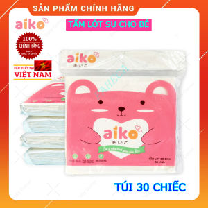 Tấm lót phân su sơ sinh AIKO cho bé túi 30 chiếc Kích Thước 20cm x 22cm - Chính hãng