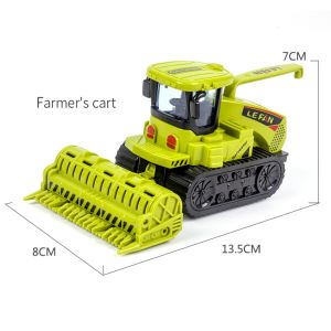 Mini Diecast Farm Tractor Vehicle Car Carriage Model Set Collection Kids Toy