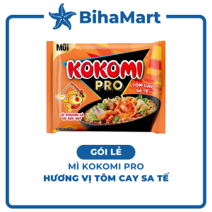 [GÓI LẺ] - MASAN - Mì Kokomi Pro Tôm cay sa tế Mì Kokomi Pro hương vị tôm cay sa tế Mì tôm cay sa tế Kokomi Pro (75g/gói)