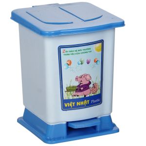 Thùng rác vuông  3L 8L 12L nhựa VIỆT NHẬT đạp chân nắp bật - Ruột rời quai xách - Nhà bếp văn phòng vệ sinh - Chính hãng 8040/41/42