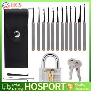 【HCS】17 ชิ้นการฝึกอบรมการปฏิบัติ ล็อค เลือกกุญแจหยิบปลดล็อค ล็อค เลือก เครื่องมือ