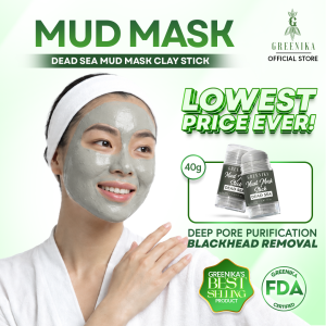 [ DEEP PORE CLEANSING & OIL CONTROL CLAY MASK ] Greenika Dead Sea Mud Mask Stick – Blackhead Remover Hydrating & Detoxifying Face Mask – Enriched with Dead Sea Minerals for Skin Purification Acne Control & Anti-Aging – Easy-to-Use Skincare Stick