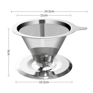 Bộ Lọc Cà Phê Inox Không Cần Giấy Lọc Siêu Mịn - Phễu Inox 2 Lớp Cao Cấp Theo Văn Hóa Cà Phê Việt 800 Mắt Không Kẹt Bã Bền Đẹp Không Rỉ Sét Dễ Làm Sạch Lặp Lại Sử Dụng Cho Quán Café Và Nhà