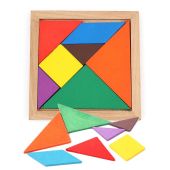 Wooden Tangram Puzzle Gift Bag Children Mental Development Kids Educational Toy Goodie Bag