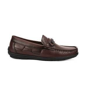 Mario D Boro Mens Leather Loafers Casual Slip-On Sandals Mw 24393 Black/Maroon C42 C50 C53 C57 C60 C78