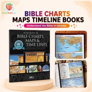✝️God Praised✝️Bible Charts Maps Timelines Location Guide Visual Guide Book History Study Tool Gifts