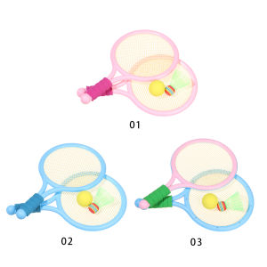 ESS Tennis Badminton Racket Set for Children 17 Inch Racquet with 1 Tennis Balls 1 Badminton Balls for Toddler Indoor/Outdoor Sports