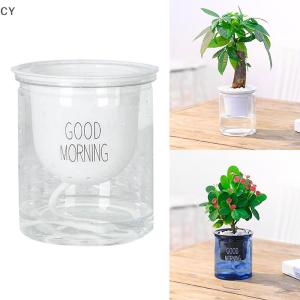 GY🌠🌠🌠 Transparent Flower Pot Self-Watering Plant Flower Pot Home Garden Decoration