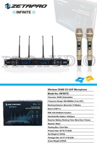 MIC WIRELESS ZETAPRO INFINITE MICROPHONE HANDLE ORIGINAL GARANSI 1 TAHUN