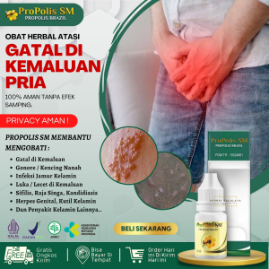 Obat Gatal Pada Kemaluan Pria 100% Alami - Penghilang Gatel Pada Kelamin Pria Obat Jamur Kelamin Gatal Bentol Di Kelamin Pria Luka Herpes Herbal. Melepuh Diarea Ruam Gatal di Kemaluan Pria dan Ada Benjolan Obat Gatal Kemaluan Laki-Laki - PROPOLIS SM