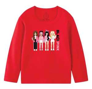 kaos SBA oblong atasan anak perempuan BLACK PINK anak perempuan usia 2-11 tahun\babyterry lembut
