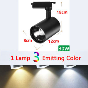 CHENBEN Đèn Led Theo Dõi 30W (1 Chiếc Đèn 3 Đèn Phát Sáng Đổi Màu) Đèn Theo Dõi COB Đèn Chiếu Sáng Đường Ray Đèn Chiếu Sáng Đường Ray Nhôm Đèn Chiếu Sáng Cố Định Cho Gia Đình