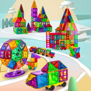 สร้างสรรค์และสร้างสรรค์ ไซส์ใหญ่พิเศษ อุปกรณ์เสริมโมเดล DIY ครึ่งรอบ สี่เหลี่ยมผืนผ้าทรงสี่เหลี่ยม สามเหลี่ยมแอลอีดี ของขวัญสำหรับเด็ก สำหรับเด็กๆ รูปทรงเรขาคณิต ของเล่นเพื่อการศึกษามอนเตสซอรี่ บล็อกอาคารแม่เหล็ก บล็อกแม่เหล็ก DIY กระเบื้องออกแบบแม่เหล็ก