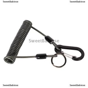 [COD] SweetBabiese Fishing Rope Anti-lost Spiral Spring Lure Pliers Lanyard Wire Spring Rope Elastic Stretch Tether Fishing Accessories