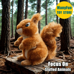 Red Squirrel Plush Toy Tamias Plushie Lifelike Chipmunk Stuffed Animal Simulation Doll Toy Gift For Collectors