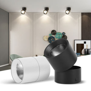 Led Foldable Spotlight 3 Colors Ceiling Lights Surface Mounted Downlight Tricolor Christmas Ceiling Lamp for Room Home Kitchen Bathroom Indoor Pin Light