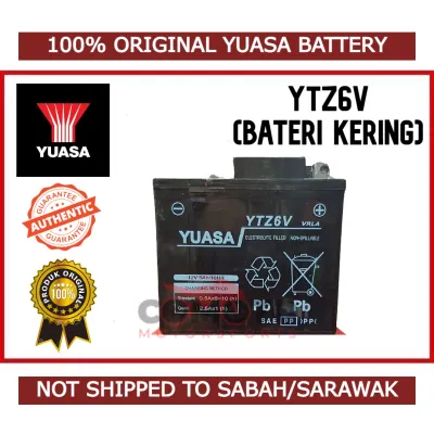 [DIJAMIN ORI] YUASA YTZ6 / YTZ6V Honda RS150 / PCX / Air Blade / CBR150 Yuasa VRLA maintenance free Battery YTZ6 / YTZ6V