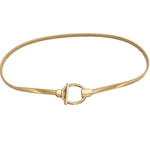MUNCHX Stretch Elastic Waist Chain Gold Color Simple Cinch Belt Fashion Versatile Waist Belt Women
