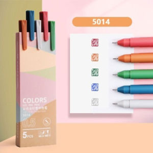 5 PCS 0.5mm Colored Ink Gel Pens Set Morandi Macaron Color for Art Supplies Decoration
