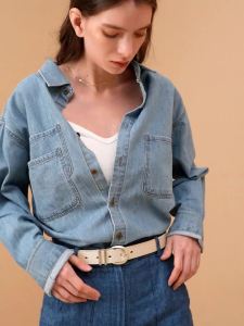 BeauToday Belt Women Cow Leather Horseshoe Buckle Sewing Retro Designer Ladies Jeans Dress Waistband Handmade 910052026