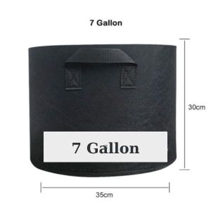Túi vải trồng cây trồng hoa củ quả chậu vải trồng câu siêu bền có quai cầm siêu bền màu đen nhiều kích thước