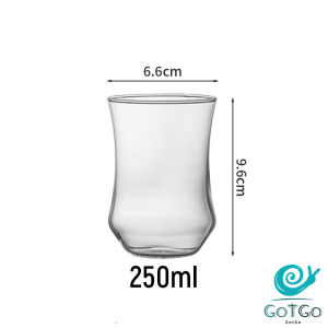 GotGo แก้วค็อกเทล แก้วชา วัสดุทนความร้อน เหมาะกับร้านกาแฟ 210ml 250ml 380ml Glass cup