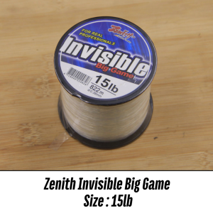 ZENITH INVISIBLE BIG GAME FISHING LINE Tali Tangsi Pancing Mono Fishing Line