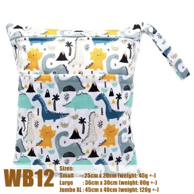 Double zip wet bag diaper bag nappy bag / waterproof wet bag / stroller organizer bag / swimwear bag