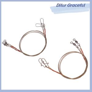Ditur Dây thép 2 cái bộ dây titan chống cắn với dây câu cá phía trước