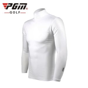 Pgm Golf Mùa Hè Lụa băng bảo vệ khỏi ánh mặt trời màu trơn cổ tròn áo nam cơ bản độ co giãn cao Thoáng Khí khô phù hợp với thể thao Đáy T Áo Sơ Mi