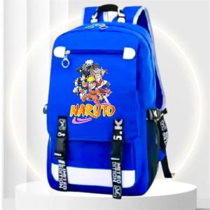 Js Stlye Tas Sekolah NARUTO V 0055 Uniseks Tas Ransel Bahu GandaTas Laptop Mochila 4in1 anak