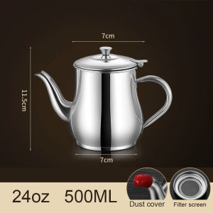 24/32/48/70 oz Stainless Steel Oil Filter Pot with Spout Oil Container Oil Pot Bekas Minyak Penapis Minyak Masak Stainless Steel Oil Filter Pot with Spout Oil Dispensers Pot Bekas Minyak Penapis Minyak