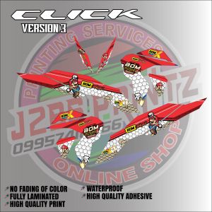 DECALS STICKER FOR CLICK V3/V4 BOM X RANGSIT CONCEPT HIGH QUALITY VINYL STICKER NO FADE RAIN OR SHINE