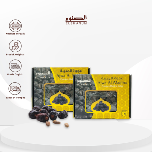 Kurma Ajwa Madinah Premium Box Kuning 1kg - Korma Azwa -ALELAL STORE