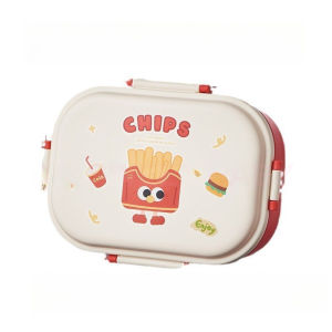 Tulip Home Furnishings Store Bento Lunch Box Food Container Leakproof Compartments Cartoon Design With Spoon Fork Tahan Lama Bekal School Picnic