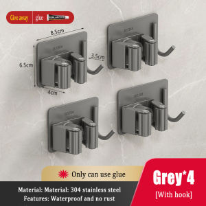 MEIDOO Seamless 304 Stainless Steel Mop Hook Bathroom Storage