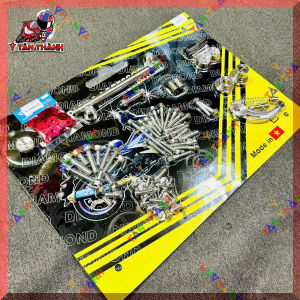 Bộ ốc inox sọc thái full xe cho Vision 2016-2024 MS01