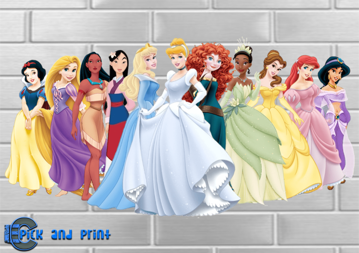strapless open back dress Disney Princess Theme Cutout (6 inches/250 GSM Cardstock/Mixcolour/12P –  PartyDecor Mall main image 1