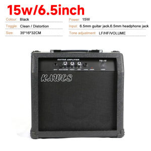 Electric Guitar Amplifier 15 Watt Electric Guitar Amp with Distortion Effects and Speakers