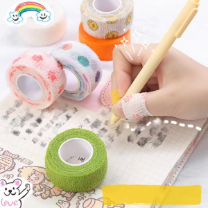 10 Roll Cute Bandage Ins Writing Protect Finger Tape Sports Bandage Protection Tape Self-Adhesive Bandages Elastic Finger Guard Bandages Student Writing Anti-wear Bandage Wrap Finger Nail Protective Tape