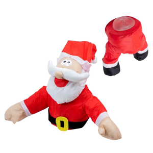 Crashing Reindeer Animated Christmas Santa/Reindeer Brokes Out from Window Hilarious Xmases Gift Christmas Decorations