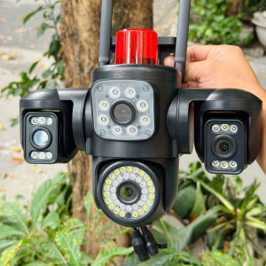 Camera YOOSEE Ngoài Trời 4 mắt 18Mpx (Xoay Được 3 Mắt) 3 Màn HìnhTích Hợp 46 LED Đàm ThoạiBáo Động